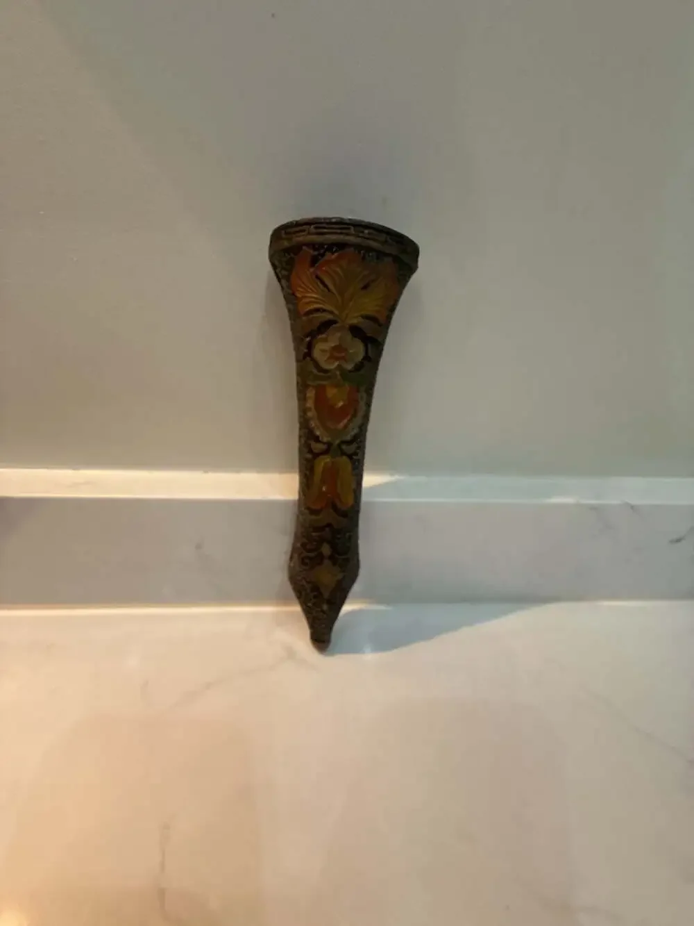 Vintage Floral Hand-Painted Ceramic Bud Vase Made in Japan